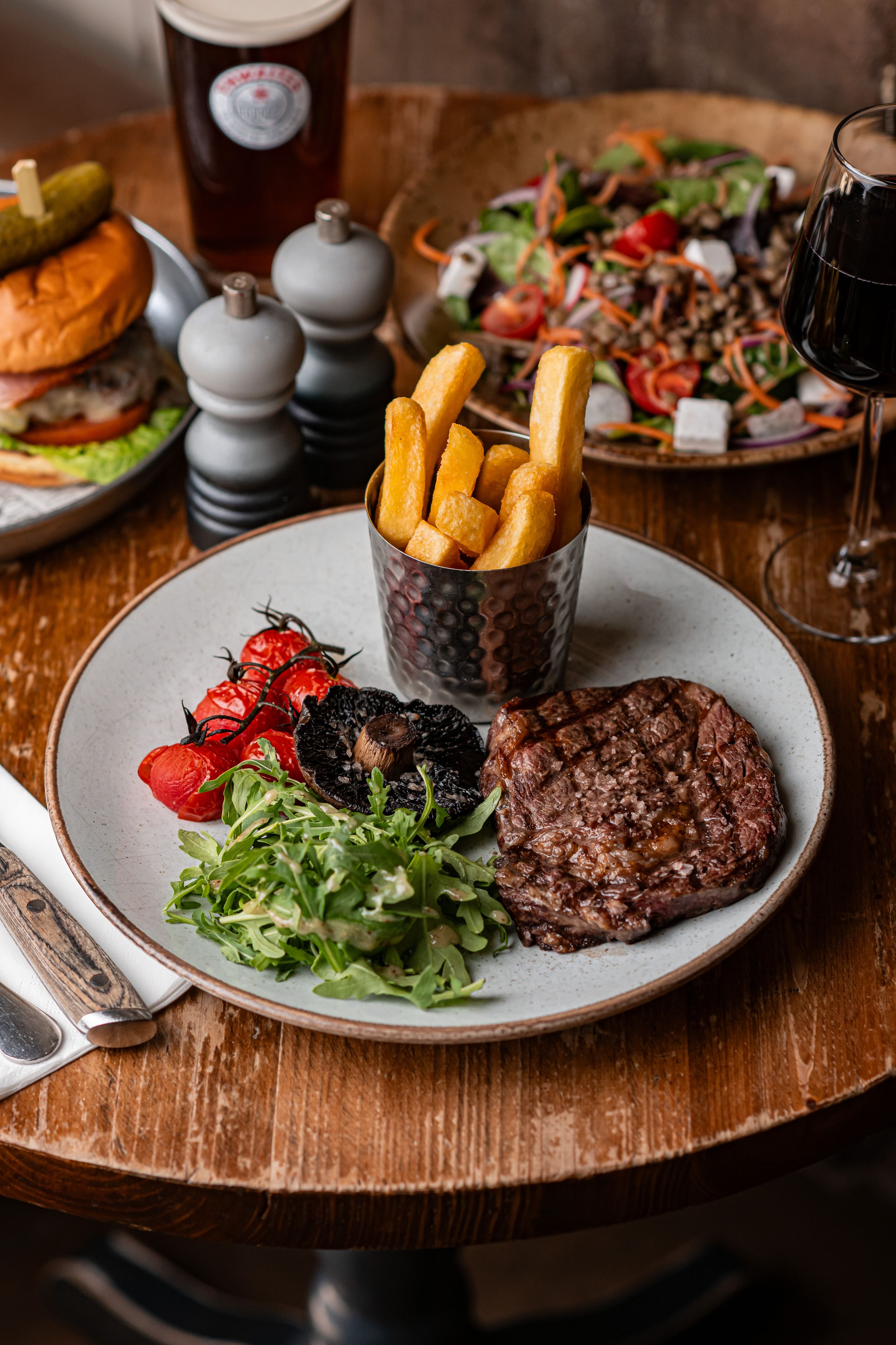 steak and chips